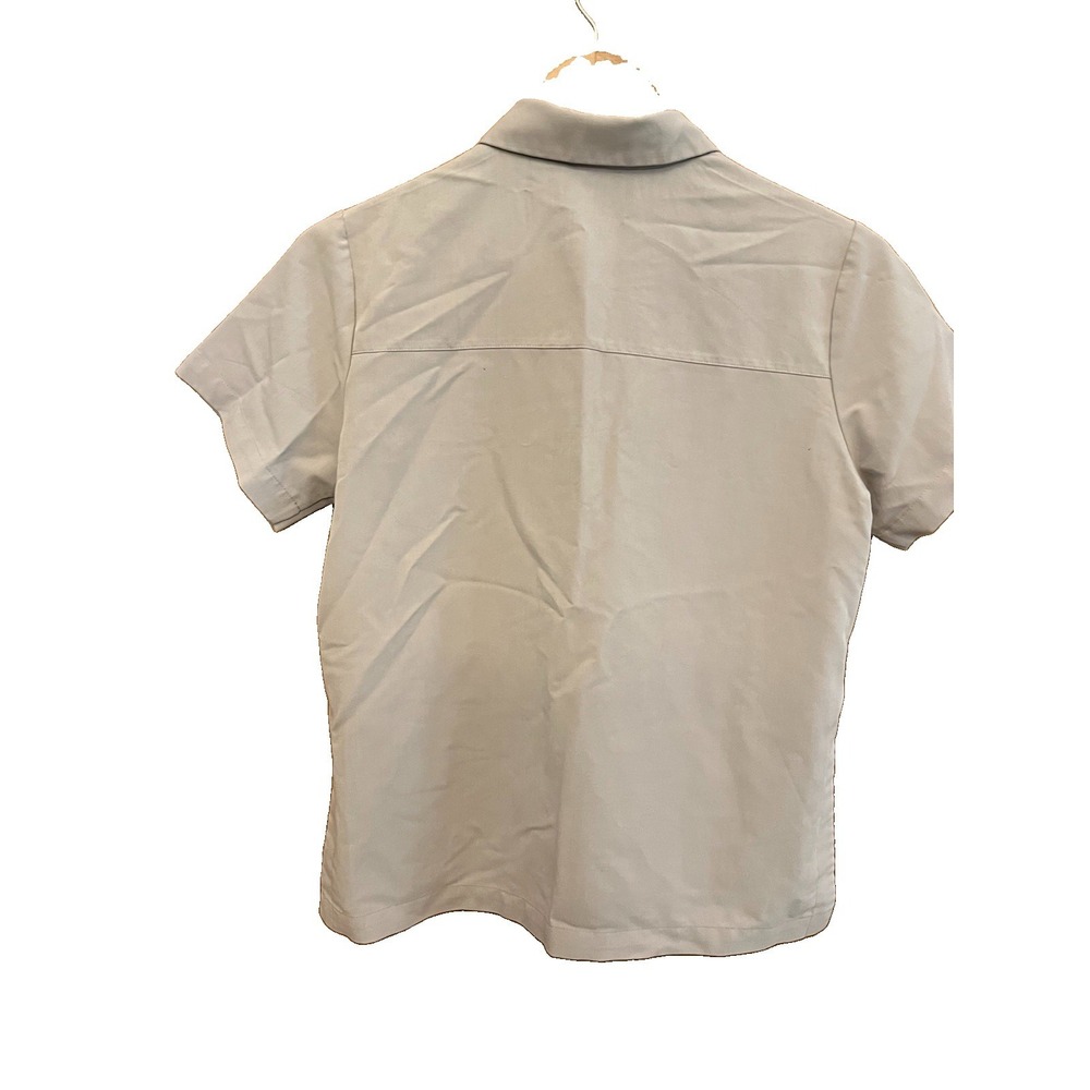 FIGS Women's Technical Collection 1/4 Button Up Scrub Top Beige Sz XS - Picture 4 of 12